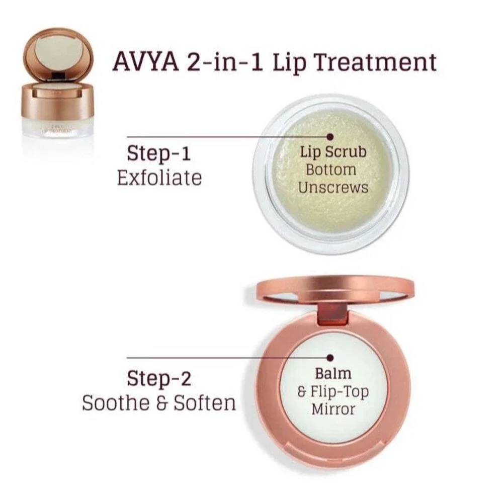 Avya Skincare Two-In-One Lip Treatment New In Box MSRP $32